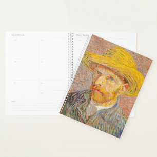 Selbstporträt Vincent Van Gogh mit Strohhut Planer