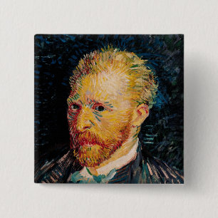 Selbstporträt Vincent van Goghs  , 1887 Button