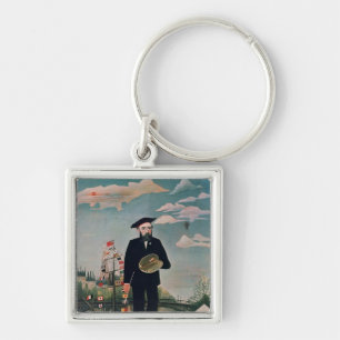 Selbstporträt, von L'ile St. Louis, 1890 Schlüsselanhänger