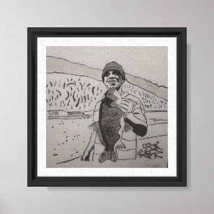 Selbstporträt von Mark Elsen handgemalt Leinwanddruck