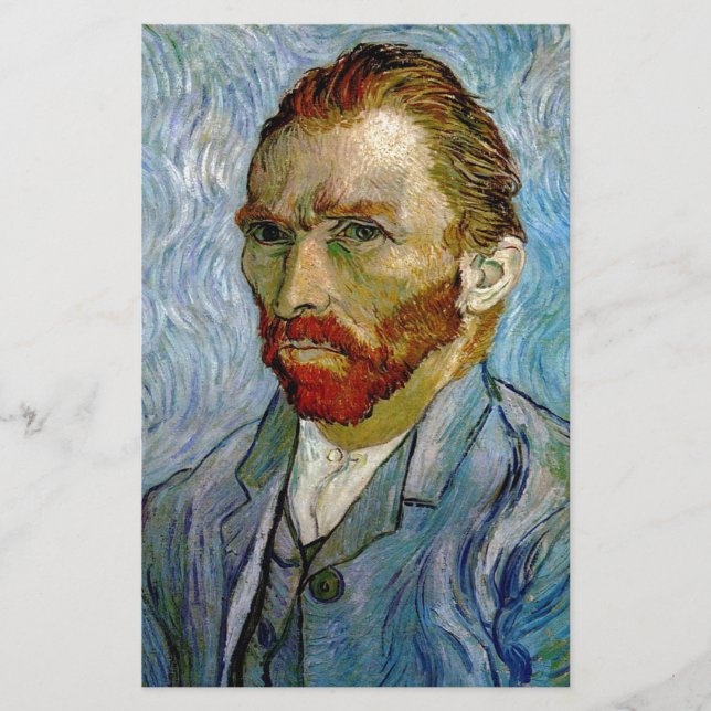 Selbstporträt von Van Gogh Briefpapier (Vorderseite)