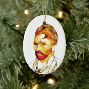 Selbstporträt von Van Gogh mit neuer Frisur Keramik Ornament