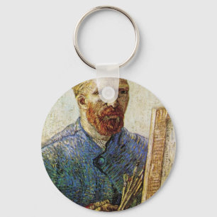 Selbstporträt vor dem Gestell durch Van Gogh Schlüsselanhänger