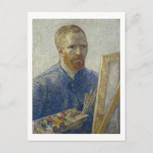 Selbstporträt vor Staffelei, Van Gogh Fine Art Postkarte