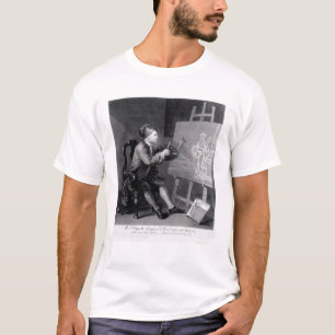 Selbstporträt, welches das Comic Musen malt T-Shirt