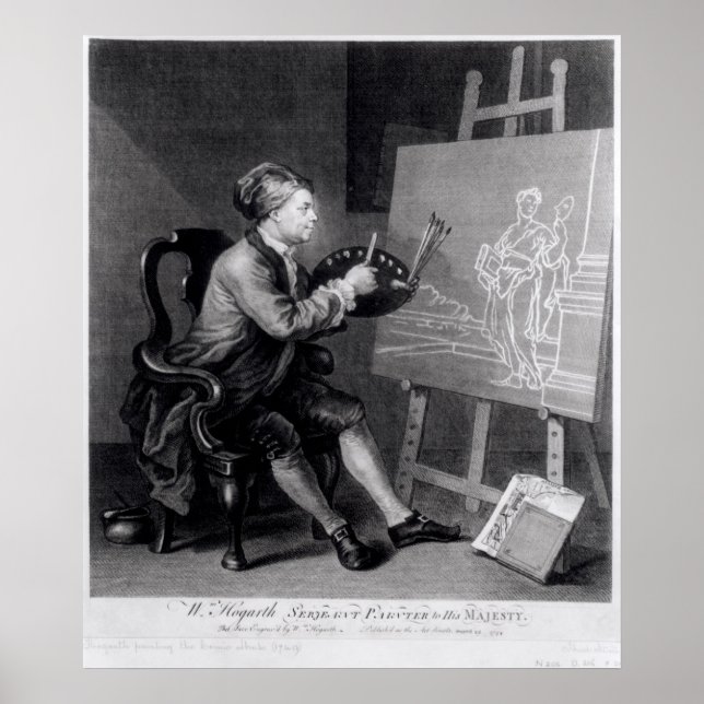 Selbstporträtieren des Comic Muse Poster (Vorne)