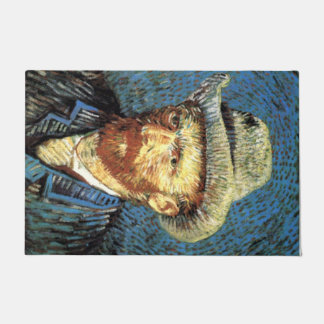 Selbstportriat mit Graufelthutmatte Fußmatte