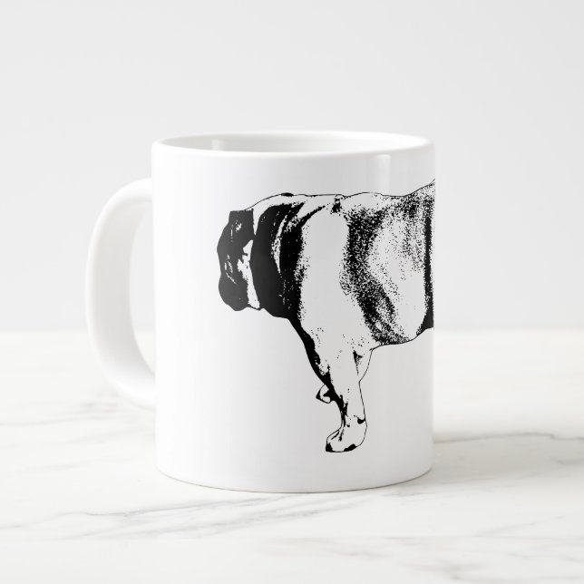 Selbstsichere Schritte, Morgenruhe Jumbo-Tasse (Vorderseite Links)