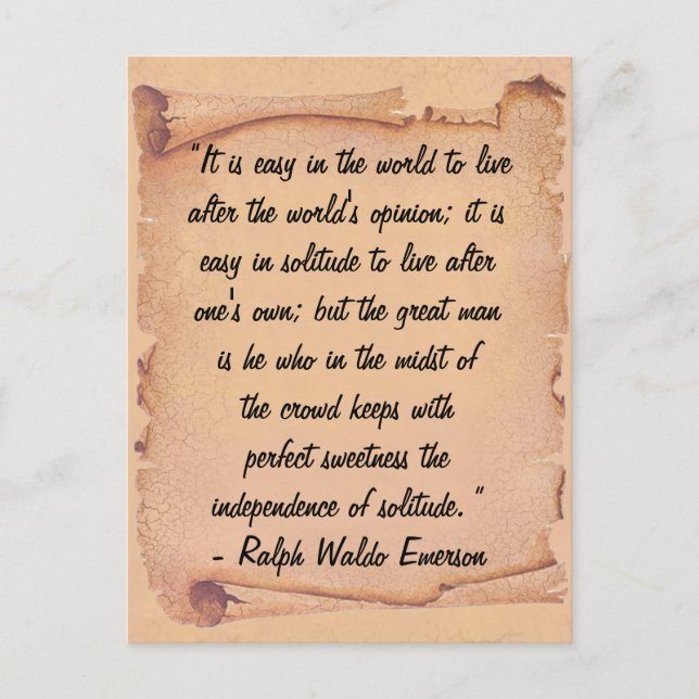 Selbstsicherheit Postkarte (Vorderseite)