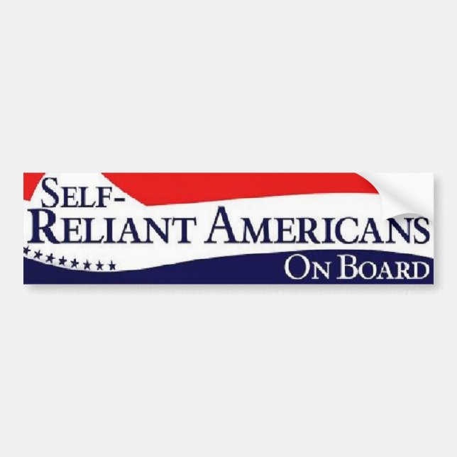 Selbstständige Amerikaner an Bord (patriotisch) Autoaufkleber (Vorne)