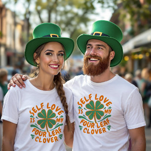 Selbstständige Liebe Vierblättriges Kleeblatt Unis T-Shirt