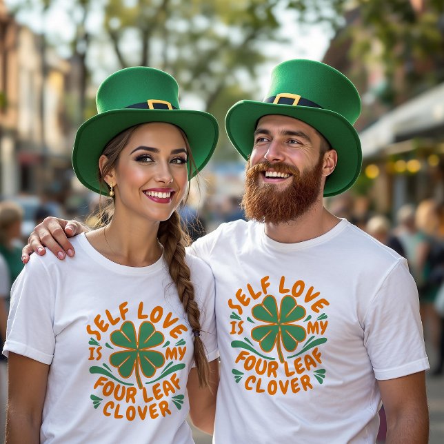 Selbstständige Liebe Vierblättriges Kleeblatt Unis T-Shirt (Von Creator hochgeladen)