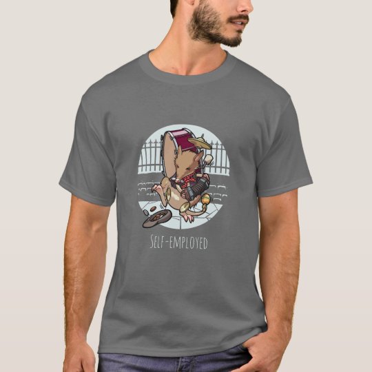 Selbstständiger MannBandicoot Busking Cartoon T-Shirt