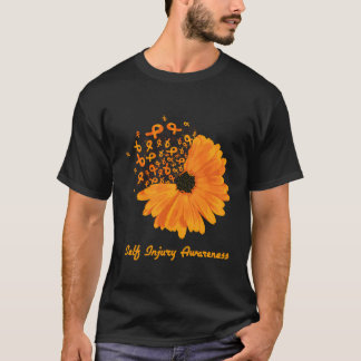 Selbstverletzendes Bewusstsein Orangen Sonnenblume T-Shirt