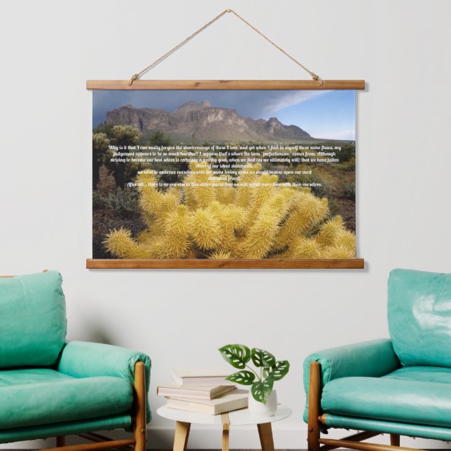 Selbstverschuldung Inspiration Wandteppich Mit Holzrahmen (Wohnzimmer)