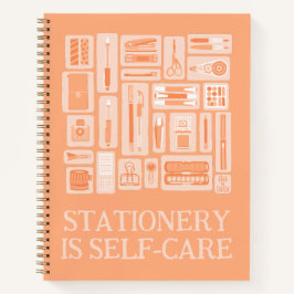 Selbstversorger-Zitat für orangefarbene Kunstliefe Notizbuch
