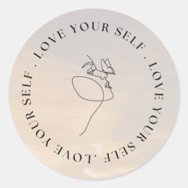 Selbstversorgung Runder Aufkleber