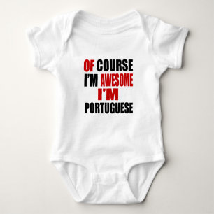 SELBSTVERSTÄNDLICH BIN ICH ICH BIN PORTUGIESISCH BABY STRAMPLER