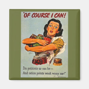 Selbstverständlich kann ich! Vintage Retro Magnet