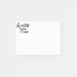 "Selbstverständlich können Sie" Post-Itanmerkung Post-it Klebezettel