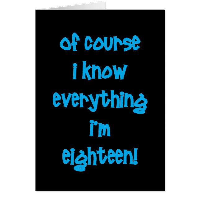 Selbstverständlich weiß ich, dass alles ich 18 (Vorne)