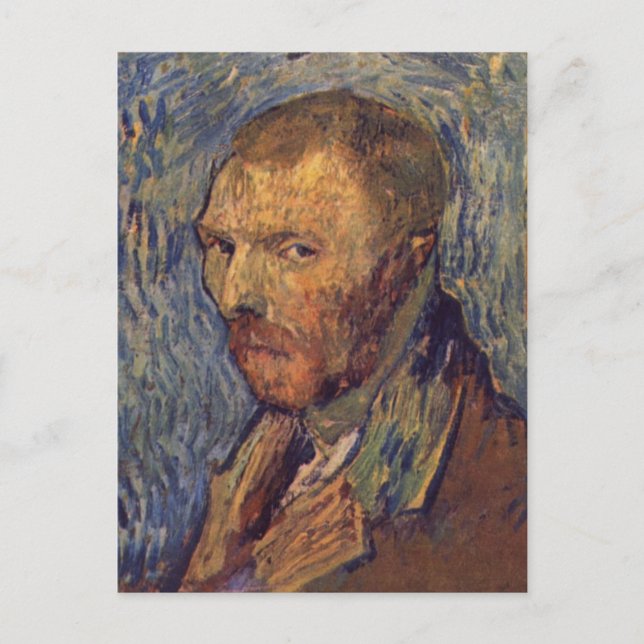 Selbstverstümmeltes Ohrportrait - Van Gogh Postkarte (Vorderseite)