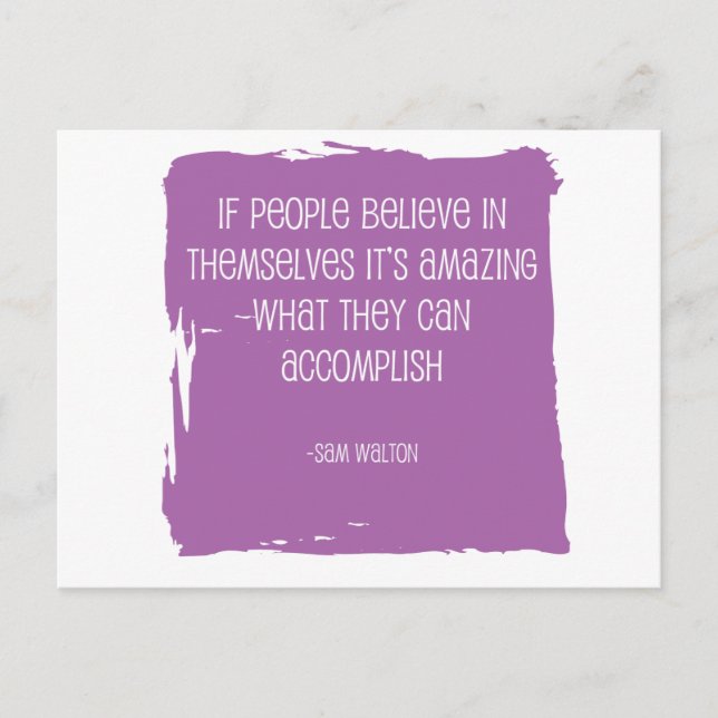 Selbstvertrauen Postkarte (Vorderseite)