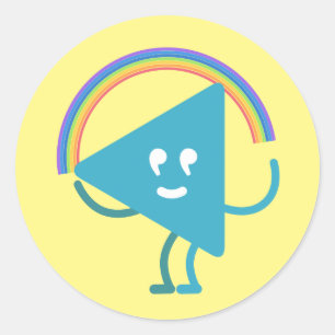 Selby Rainbow Runder Aufkleber