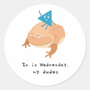 Selby und Mittwoch Frog Classic Round Sticker