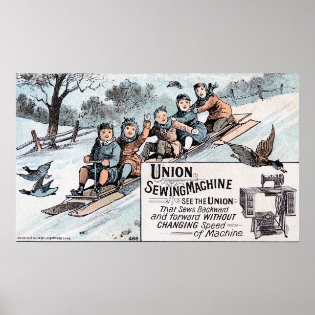 Selding n Sewing Union Sewing Machine Poster (Vorne)
