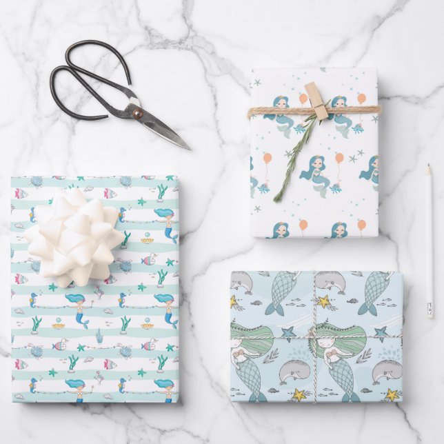 Sélection de sirène papier à trois enveloppes (Recto)