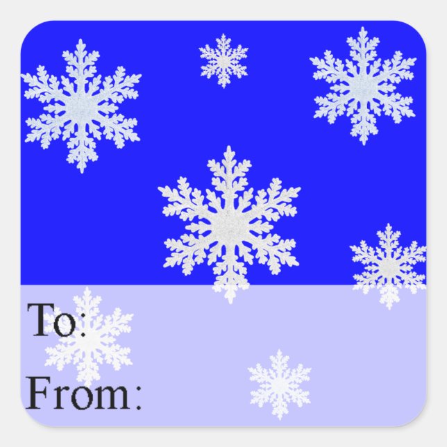 Sélectionnez votre étiquette de cadeau de flocons (Devant)
