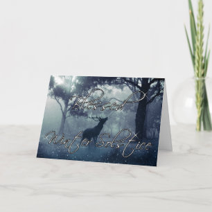 Selegener Winter Solstice Forest Stag Feiertagskarte
