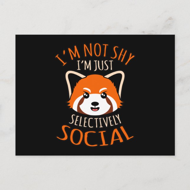 Selektiv Social Red Pandas Pet Animal Panda Lov Postkarte (Vorderseite)