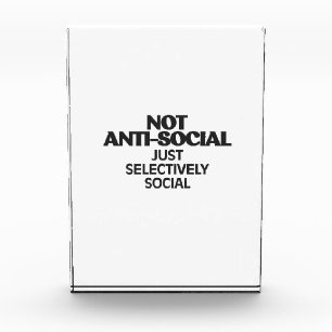 Selektiv soziale Schriftzug-Typografie-Design Fotoblock