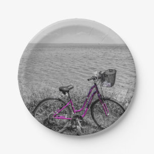 Selektive Farbe des Mackinac Island Bike Pappteller