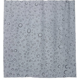 Selektive Fokusfotografie von Wassertröpfchen Duschvorhang