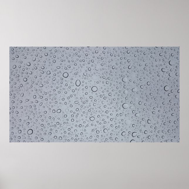 Selektive Fokusfotografie von Wassertröpfchen Poster (Vorne)