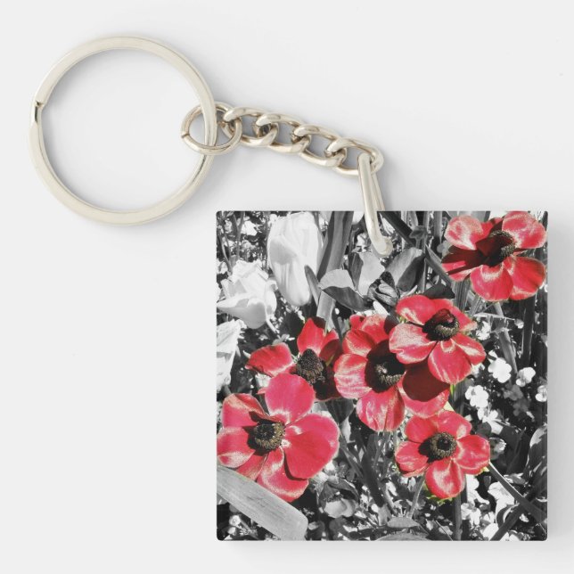 Selektive Schönheit - Anemonenblüten Schlüsselanhänger (Vorderseite)