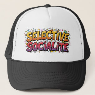 Selektive Socialite Retro-Comic-Pop-Art Truckerkappe