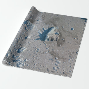 Selektiver Fokus von grauem Stein Geschenkpapier