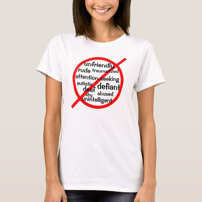 Selektiver Mutismus kein Symbol T-Shirt (Vorderseite)