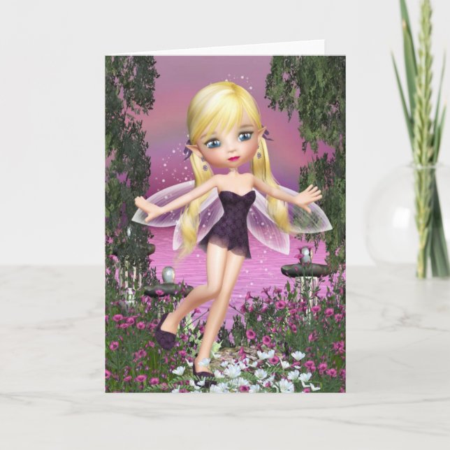 Selena Fairy Greetings Card Karte (Vorderseite)