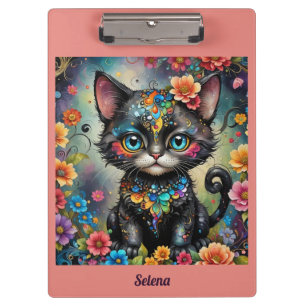 SELENA ~ Niedlich Black Cat ~ Klemmbrett