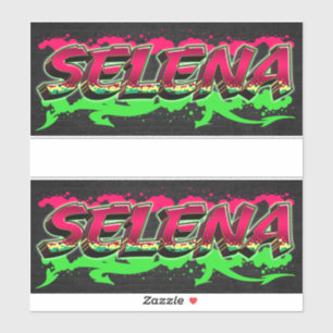 Selena Prénom Nom Graffiti Autocollant Autocollant