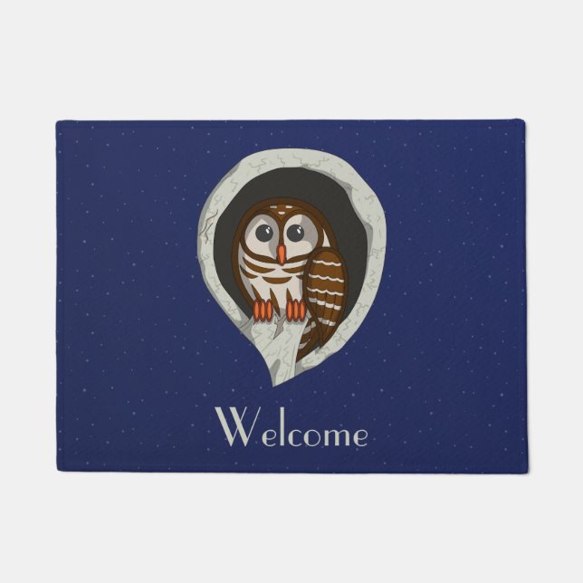 Selene die Eule Doormat Fußmatte (Vorderseite)