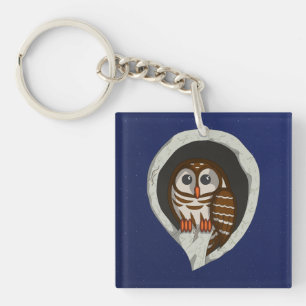 Selene die Eulen-Acryl-Schlüsselanhänger Schlüsselanhänger