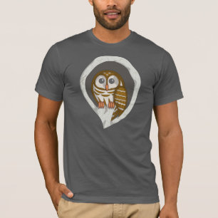 Selene die Eulen-Männer-Dunkelshirt T-Shirt