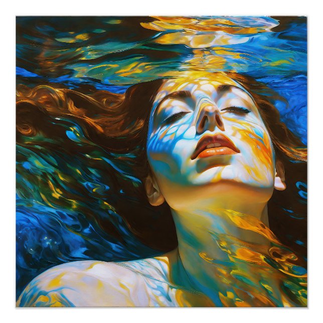 "Selene" - Frauen im Wasser Poster (Vorderseite)