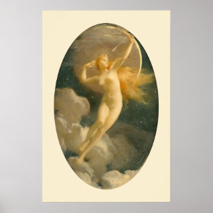 Selene, Göttin des Mondes Jules Machard Poster
